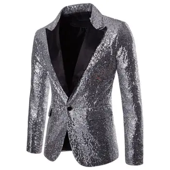 Мужской блейзер с блестками Плюс размер 2XL Черный бархатный костюм с золотыми блестками, пиджак DJ Club, сценическая вечеринка, свадебная одежда