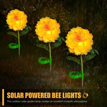 Лампа Solar Yard Flower Atmosphere Lamp IP65, водонепроницаемая, 600 мАч, Декоративные цветочные фонари, Праздничное освещение, домашний декор для двора