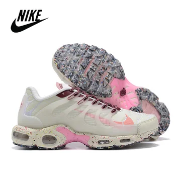 Женская обувь Nike Air Max Plus TN, Дышащая прогулочная сетчатая обувь на плоской подошве, женские белые кроссовки, женские 2022 Tenis Feminino, Женская обувь