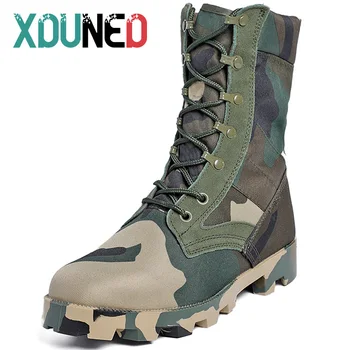 Мужские камуфляжные военно-тактические ботинки, водонепроницаемая походная обувь, охотничьи ботинки, уличные кроссовки Delta Combat Army Military Boot