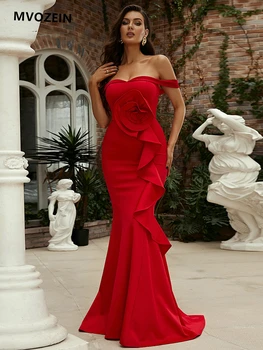 Красное вечернее платье 