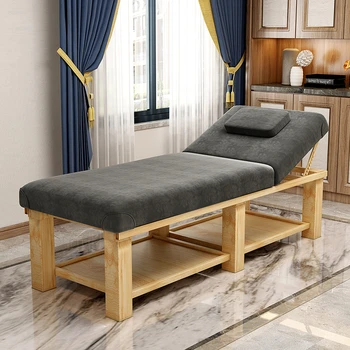 Складные массажные столы из массива дерева Эстетические подрамники для салона Портативные массажные кровати для тела Простая домашняя кровать для прижигания