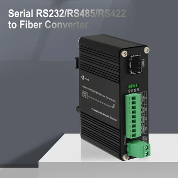 Последовательный Преобразователь RS232 RS485 RS422 в Оптоволокно Высокоскоростной Оптический Модем 100 Мбит/с со Слотом SFP 12-48 В постоянного тока