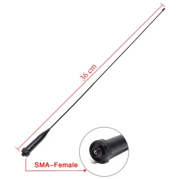 Abbree AR-776 SMA-Женская Титановая Двухдиапазонная Световая Твердотельная Антенна 144/430 МГц для Водонепроницаемой Портативной Рации Baofeng UV-5R UV-XR