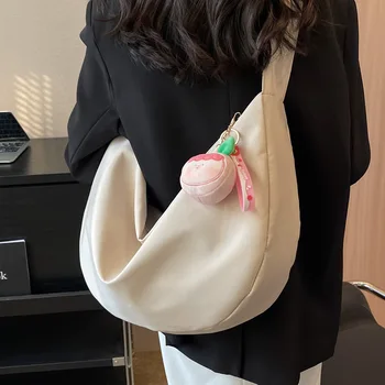 Брендовая Дизайнерская Оксфордская женская сумка через плечо, простая повседневная сумка через плечо Soft Cloud Hobos на весну