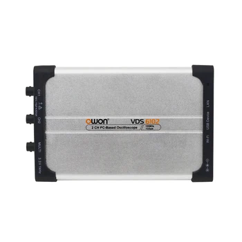 Цифровой виртуальный осциллограф OWON VDS6102A PC 2CH Scope + 1CH FG 8-битный 14-битный генератор сигналов 100 МГц 1GSa/s 5 МГц USB Type-C LAN