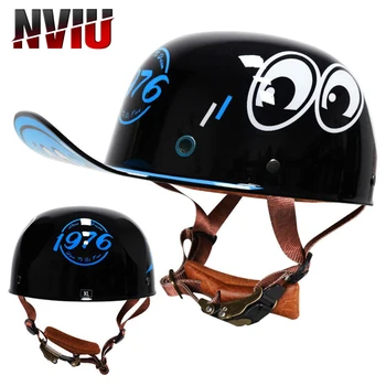 Новые мотоциклетные винтажные ретро шлемы, бейсбольная кепка, шлем для мужчин и женщин, детский скутер, винтажная летняя кепка на половину лица