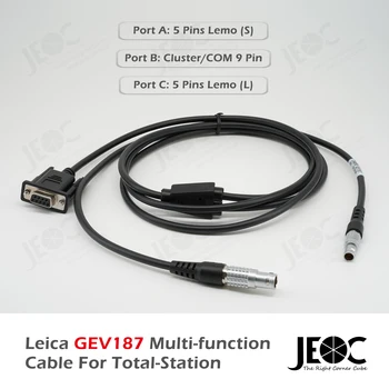 Многофункциональный кабель JEOC GEV187 для тахеометра Leica, 734698 Кабель питания и передачи данных