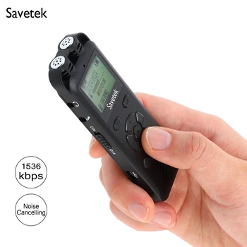 Цифровой аудиомагнитофон Savetek с шумоподавлением с голосовой активацией, Mp3-плеер Hifi, запись на пленку для встречи, лекции, интервью