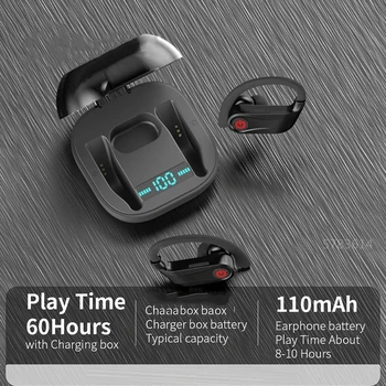 Новая Беспроводная Bluetooth-Гарнитура TWS Business HD Call Earhook Наушники Громкой Связи Музыкальные Спортивные Наушники для Всех Смартфонов