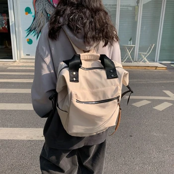 Повседневный нейлоновый рюкзак для женщин, вместительные дорожные сумки для книг для девочек-подростков, студенческая сумка-ранец