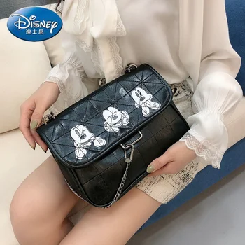 Disney 2023, Новая модная женская сумка с Микки, элитный бренд, женская сумка через плечо, модная сумка-мессенджер на цепочке большой емкости