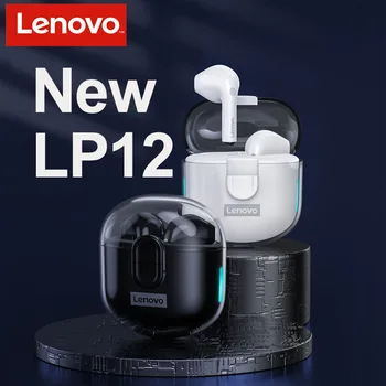 Наушники Lenovo LP12 Беспроводные наушники Bluetooth 5.1 Полупрозрачный зарядный отсек Наушники с двойным микрофоном высокой четкости гарнитура для вызова 250 мАч