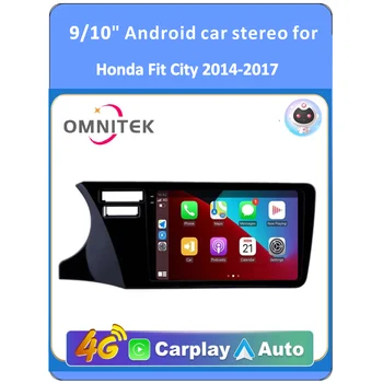 Omnitek Android 12 для Honda Fit City 2014-2017 Левостороннее вождение, Мультимедийная стереонавигация, GPS-радио