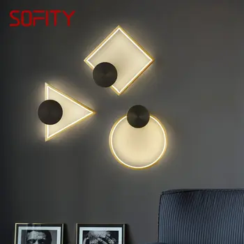 Настенный светильник с геометрическим рисунком TYLA, 3 цвета, внутреннее бра, Креативный декор для дома, гостиной, спальни