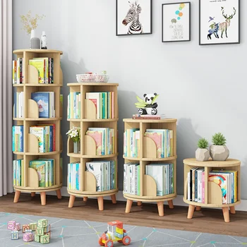 Вращающиеся книжные шкафы книжный шкаф из массива дерева с возможностью поворота на 360 градусов книжный стеллаж стеллаж для хранения книг книжный шкаф книжные полки полки