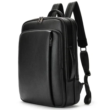Мужской рюкзак, сумка для компьютера, мужской рюкзак из воловьей кожи первого слоя, многофункциональный кожаный рюкзак для отдыха и путешествий большой емкости