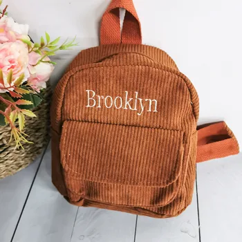 Изготовленный на заказ мини-рюкзак с персонализированным вышитым названием, модный маленький рюкзак для девочек, женские повседневные сумки на плечо для путешествий на открытом воздухе
