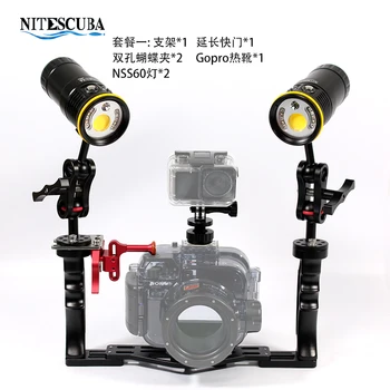 Комбинированный Комплект для Дайвинга Nitescuba Для Фотосъемки и Видео с Заполняющим светом 12000 Люмен, Кронштейн для камеры Sony Rx-100 A6500 Tg6, Корпус Под водой
