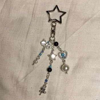 пряжка для ключей bleu Y2k charme fleur Star