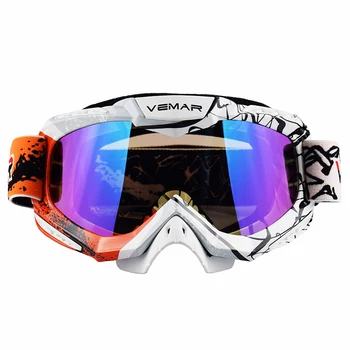 Vemar унисекс Очки для мотокросса Противоударные мотоциклетные очки Солнцезащитные очки для гоночных мотобайков Лыжи MTB ATV Сноубординг Moto Goggle