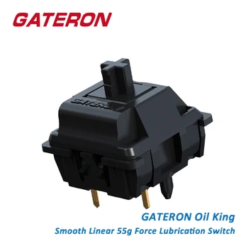 Переключатель игровой механической клавиатуры Gateron Oil King Linear 55g Force 5pin с предварительной смазкой и гладкой поверхностью по индивидуальному заказу