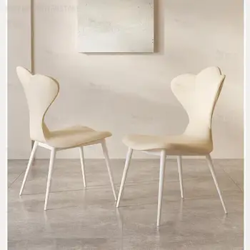 Обеденный стул в кремовом стиле Home 2022 Новинка Роскошный Современный Простой обеденный стол со спинкой стул скандинавского дизайнера