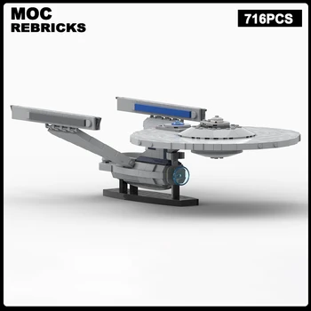 Серия Space War Enterprise MOC Building Block Сборочная модель Межзвездного космического корабля Кирпичные Игрушки Рождественский Подарок для детей