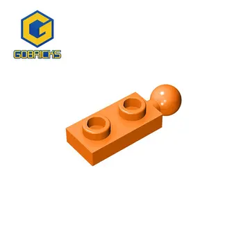 Модифицированная пластина Gobricks Bricks 1 x 2 с Буксировочным шариком на конце Совместима со строительными блоками 22890 Assembles