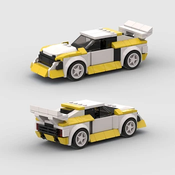 Городской автомобиль Чемпионы по скорости Спорт Quattro S1 Автомобиль Ралли MOC Строительные блоки Гоночный суперкар Дорожный Гараж Развивающие Игрушки для детей