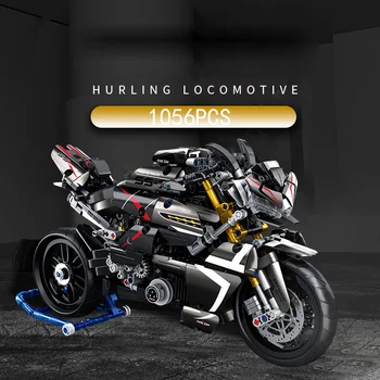 Техническая симуляция мотоцикла Suzuki B-king Moc Building Block Japan Motor Model Bricks Коллекция игрушек для мальчиков Подарки