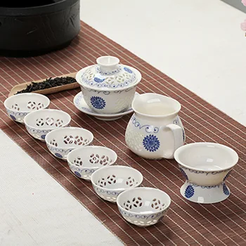 Сине-белый Изысканный Керамический Чайник Чайники Чайная Чашка Фарфоровый Китайский Чайный Сервиз Кунг-Фу Посуда Для Напитков