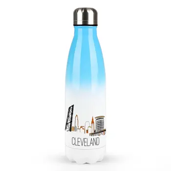 Бутылки для воды из нержавеющей стали с эффектом градиента, чашка CLE Skyline III, уникальная бутылка Nerd, Пивные кружки, Термос