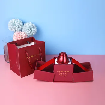 Подарочная коробка для украшений ROSE SPACE с металлическими розами на День Святого Валентина, День матери, Годовщину свадьбы, Рождественский подарок подруге