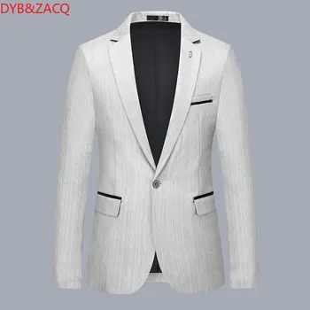 DYB & ZACQ 2023 Весенний Новый Мужской Модный Декоративный Блейзер на пуговицах, пальто В Китайском стиле, Приталенный Воротник-стойка, Однотонный Пиджак