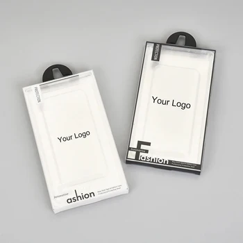 Индивидуальный логотип Private Label 100шт ПВХ Пластиковая прозрачная розничная упаковка Посылка Коробка для iPhone Xiaomi прозрачный чехол для мобильного телефона
