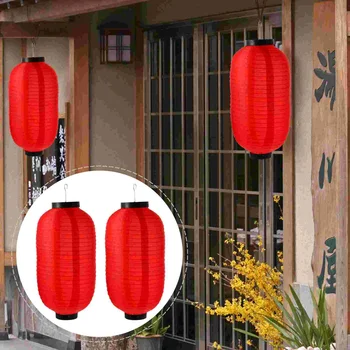 Фонарь, японские фонари, подвесная бумага, наружные водонепроницаемые украшения в стиле китайского орнамента, Красивый абажур красного цвета