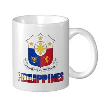 Кружка Mark Cup, Эмблема флага Филиппин, Кофейные кружки, Чашка для чая, молока, воды, Дорожные кружки для офиса и дома