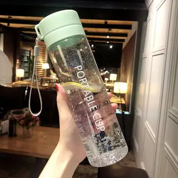 Студенческая чашка из термостойкого пластика, прозрачная чашка для воды