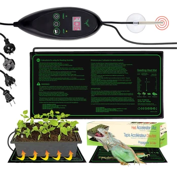 Нагревательные маты для рассады, водонепроницаемая грелка с регулятором температуры, ковер для гидропонного прорастания семян, размножения