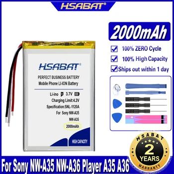 Аккумулятор HSABAT 2000mAh для плеера Sony NW-A35 NW-A36 A35 A36 Аккумуляторы