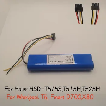 14.4V3500mAh для Haier HSD-T515S.T515H.T525H.T750B.HB-X775W.Запасные части Whirlpool T6.Fmart D700.X80 для робота-подметальщика