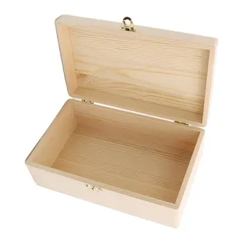 Прямоугольный деревянный ящик для хранения Ювелирных изделий, органайзер с крышкой, дорожный футляр ручной работы