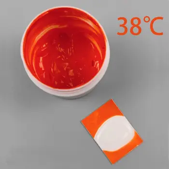 100 г/шт Термохромный Пигментный порошок, активируемый температурой 38 градусов, чувствительный к нагреванию, изменяющий цвет, для красок, художественных изделий из смолы