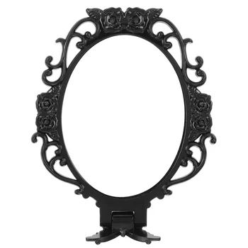 Ретро-зеркало для туалетного столика, складные ручные зеркала, Круглая ручка для макияжа, портативные Пластиковые Женские Мисс Складные