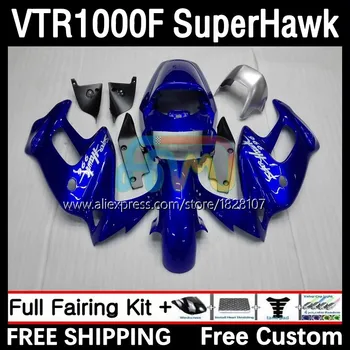 SuperHawk для HONDA VTR1000 F VTR 1000 F 1000F 40No.11 VTR1000F 1995 1996 1997 1998 1999 00 01 02 03 04 05 Обтекатели металлические синие