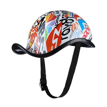 Модный мотоциклетный шлем Moto Helmet Scooter Vintage Half Face Biker Moto Rbike Crash Moto Helmet Casco Moto