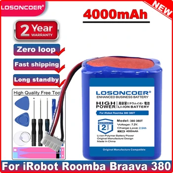 Аккумулятор LOSONCOER 7,2 В 4000 мАч для iRobot Roomba Braava 380 380t 380j Mint 5200 5200B 5200C Ni-MH аккумуляторная батарея