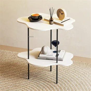 Журнальный столик из скандинавского дерева для мебели гостиной Cloud Shape Ins Креативный приставной столик для дивана, белый простой маленький столик для спальни
