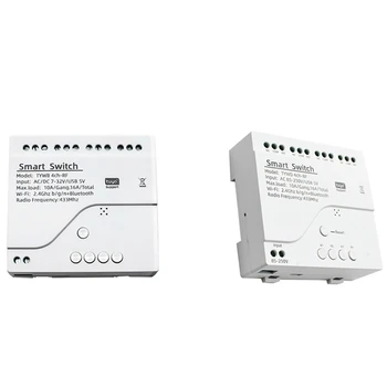 Tuya Smart Wifi Модуль Переключения Двигателя RF 433 Радио Пульт Дистанционного Управления 4-Канальное Шаговое Реле Для Alexa Google Home, 4CH